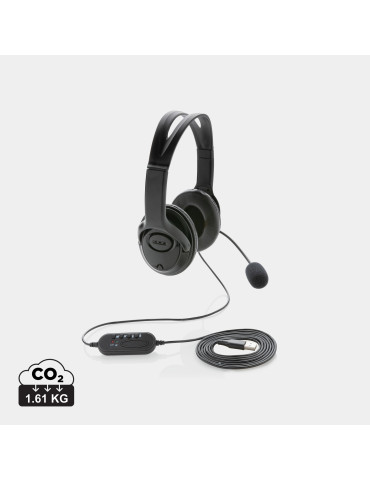 Casque filaire USB-A avec commande volume personnalisable