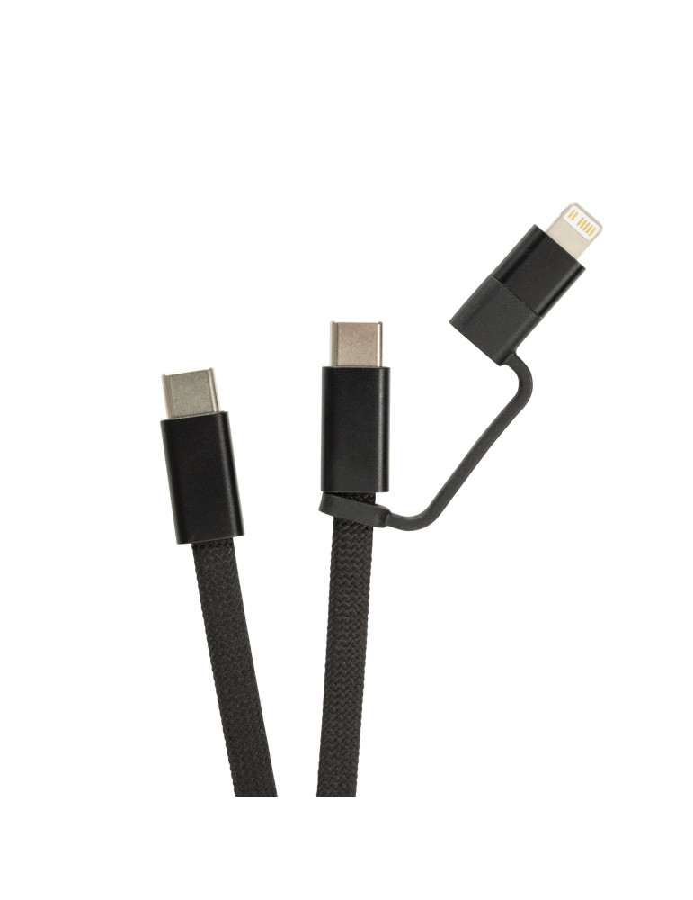 Câble magnétique 60W 2 en 1 Arc en PET RCS personnalisable
