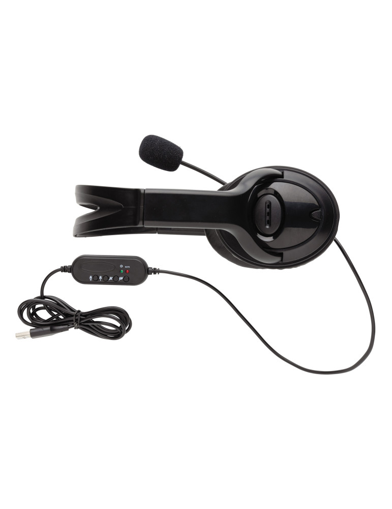 Casque filaire USB-A avec commande volume personnalisable
