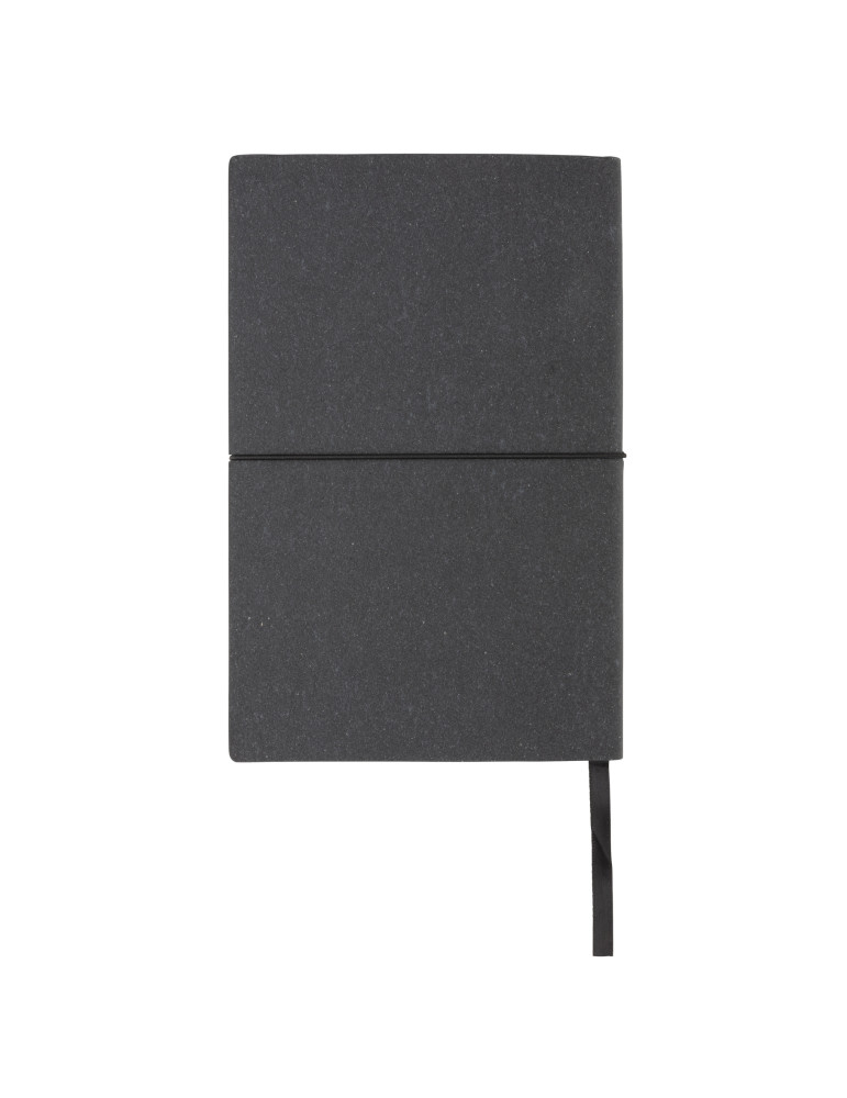Carnet A5 cuir recyclé GRS 160 pages crème personnalisable