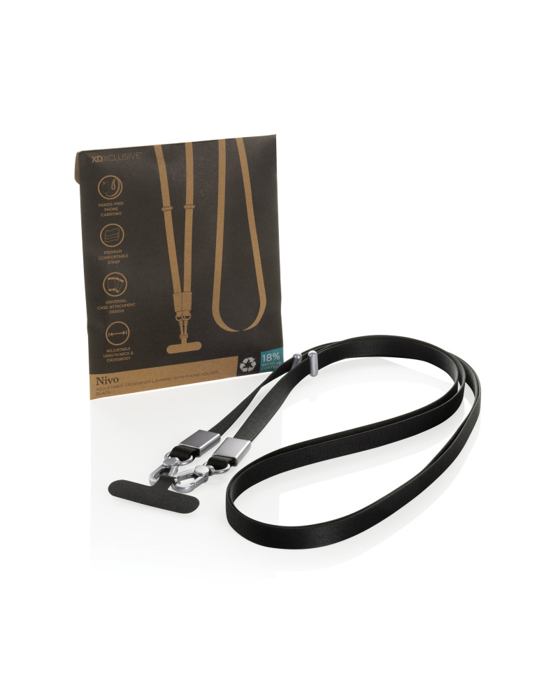 Lanière en PET recyclé RCS Nivo personnalisable