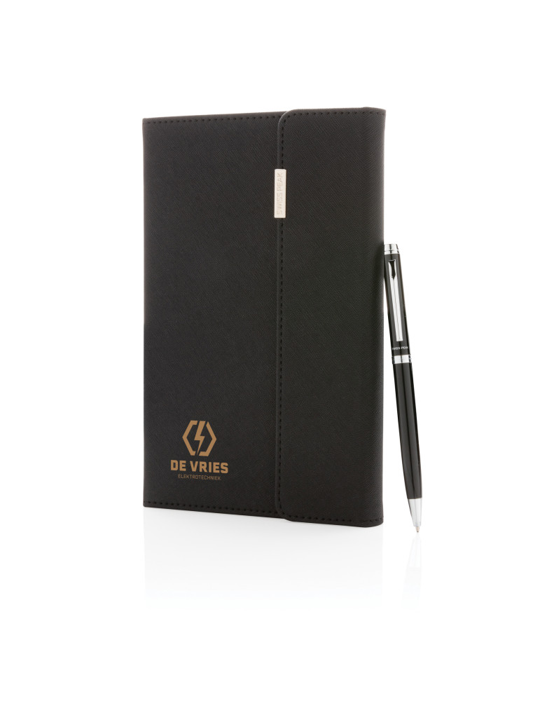Coffret carnet A5 et stylo Swiss Peak personnalisable