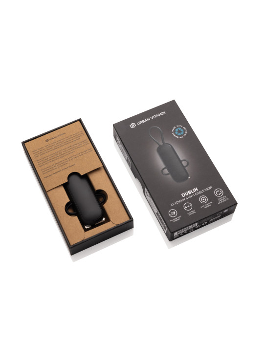 Câble 100W porte-clés 4-en-1 Urban Vitamin Dublin personnalisable