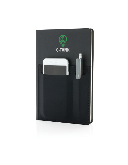 Carnet A5 à pochettes téléphone et documents personnalisable
