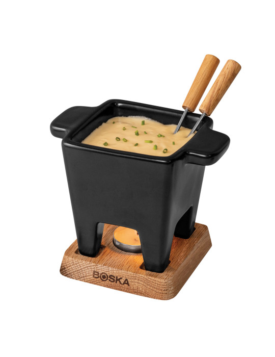 Petit service à fondue BOSKA Tapas Nero 300 ml personnalisable
