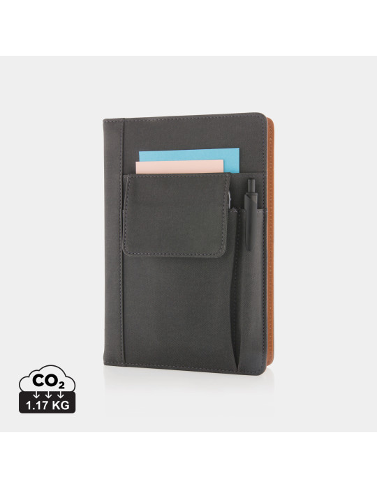 Carnet A5 à housse réutilisable et poche téléphone personnalisable