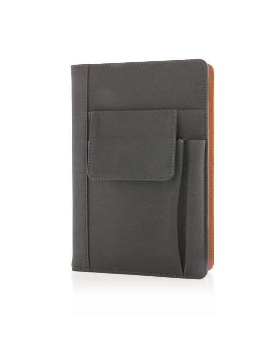 Carnet A5 à housse réutilisable et poche téléphone personnalisable