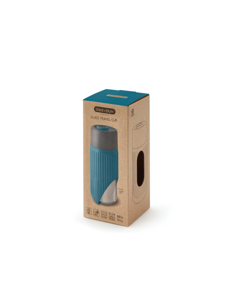 Tasse voyage Black+Blum 340 ml en verre personnalisable