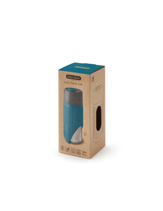 Tasse voyage Black+Blum 340 ml en verre personnalisable