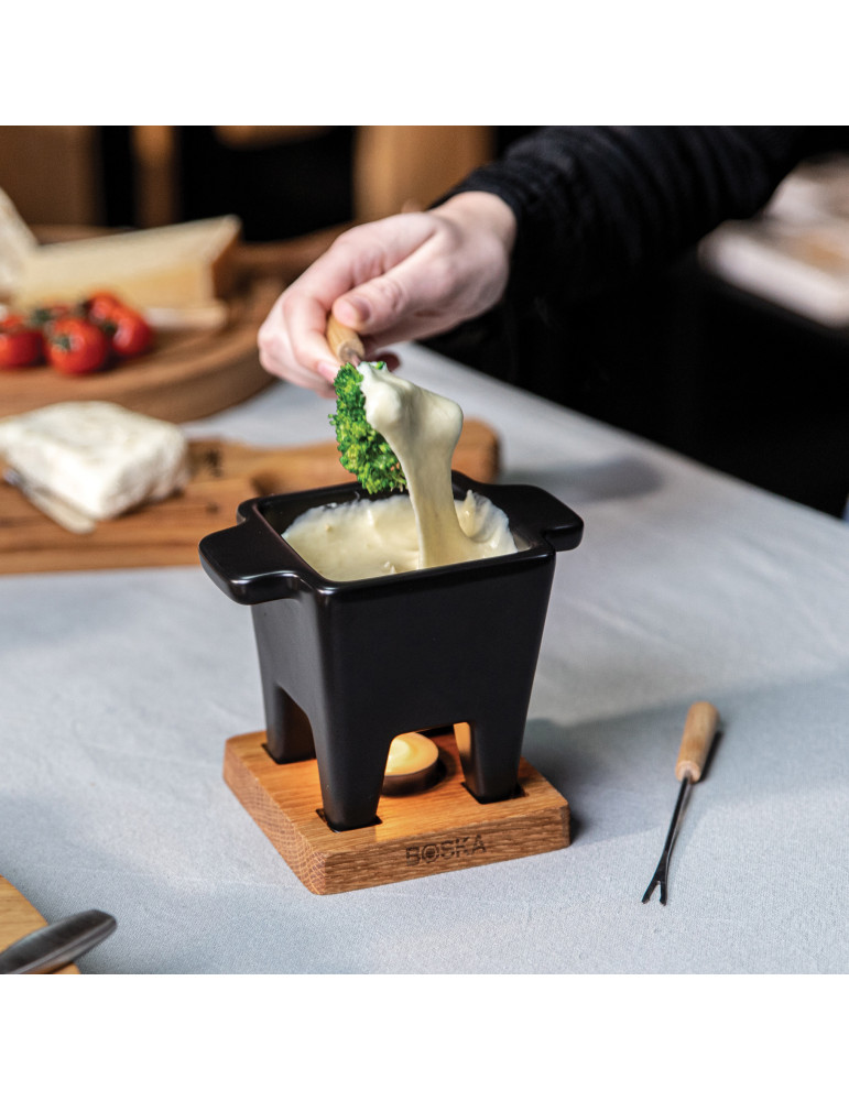 Petit service à fondue BOSKA Tapas Nero 300 ml personnalisable