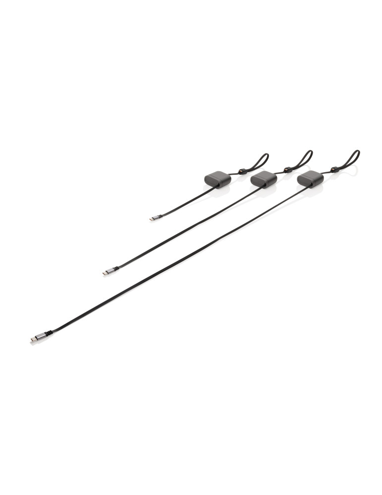 Câble rétractable à chargement rapide 100W Spira RCS personnalisable