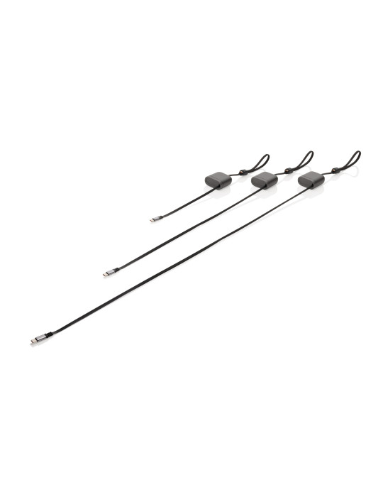 Câble rétractable à chargement rapide 100W Spira RCS personnalisable
