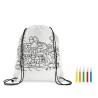 Sac à Cordon Non Tissé Personnalisé - CARRYDRAW Matières : polypropylène (PP) Couleurs : blanc