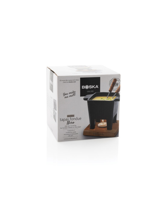 Petit service à fondue BOSKA Tapas Nero 300 ml personnalisable