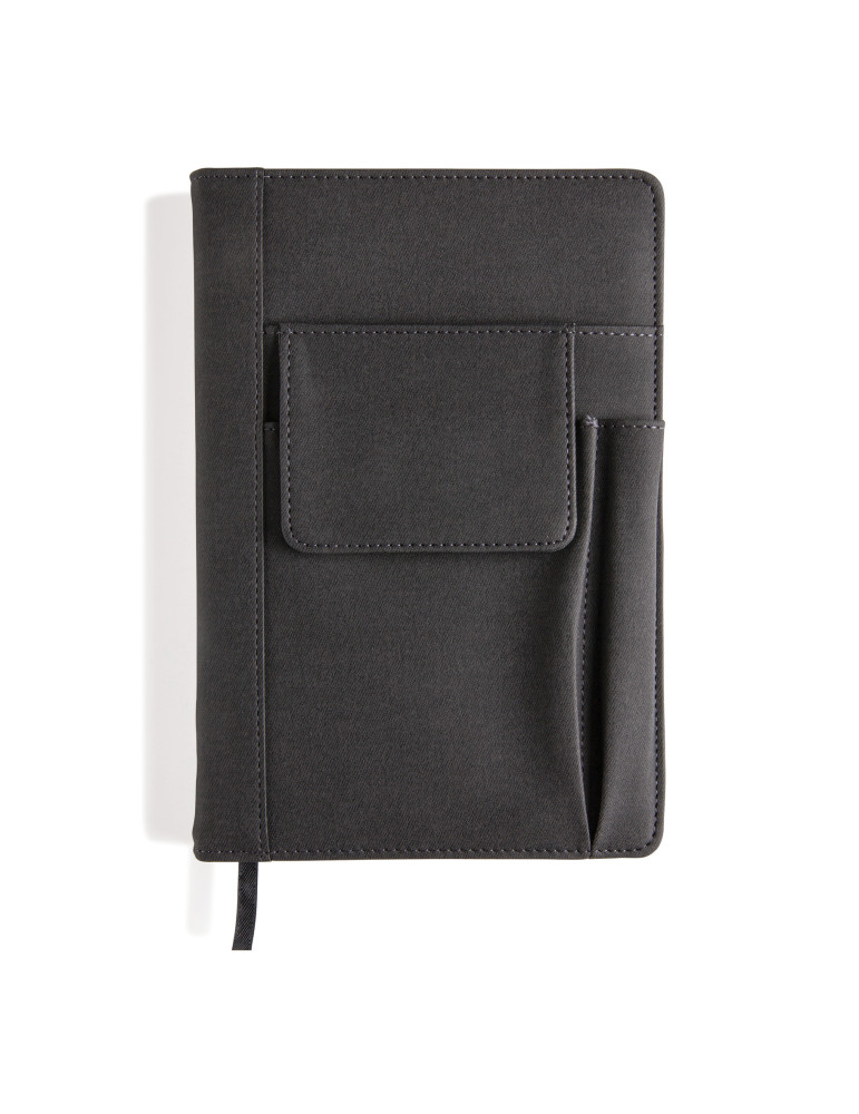 Carnet A5 à housse réutilisable et poche téléphone personnalisable