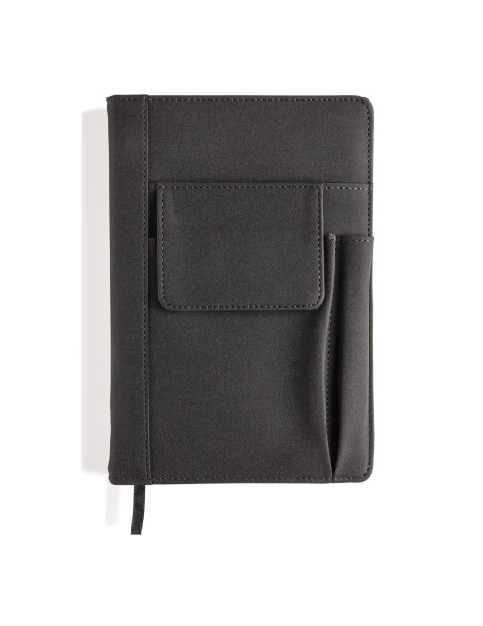 Carnet A5 à housse réutilisable et poche téléphone personnalisable