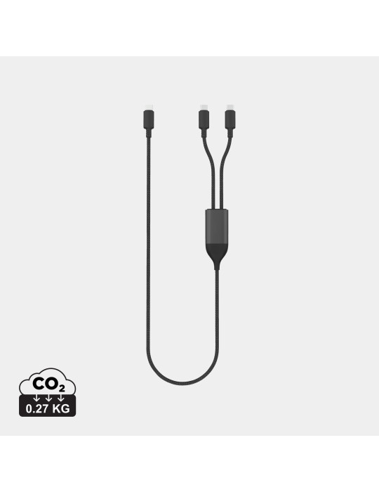 Câble 100W à double sortie USB-C Terra RCS personnalisable