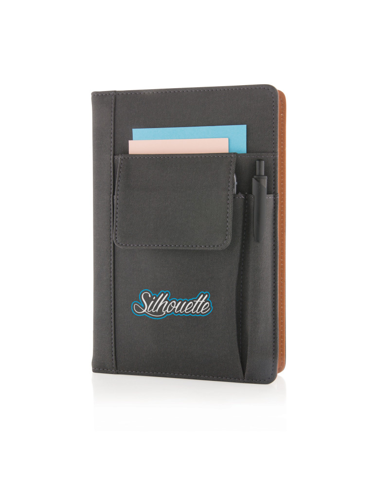 Carnet A5 à housse réutilisable et poche téléphone personnalisable