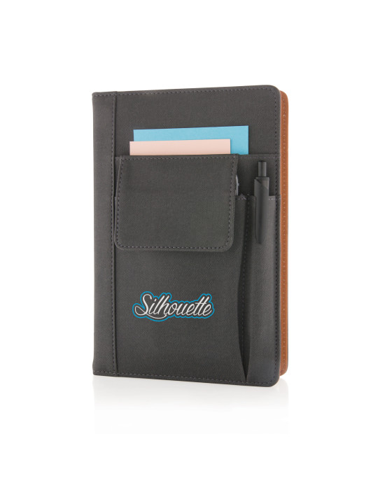 Carnet A5 à housse réutilisable et poche téléphone personnalisable