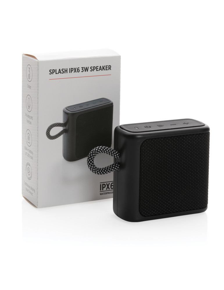Enceinte Splash 3 W à microphone et USB-C personnalisable