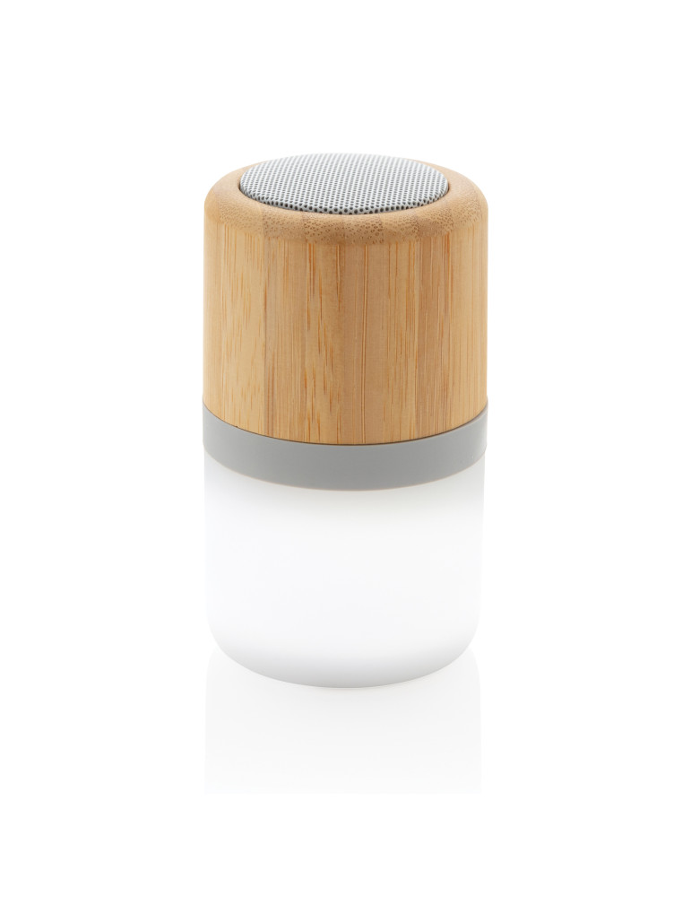 Enceinte bambou 3 W à lumière d’ambiance personnalisable