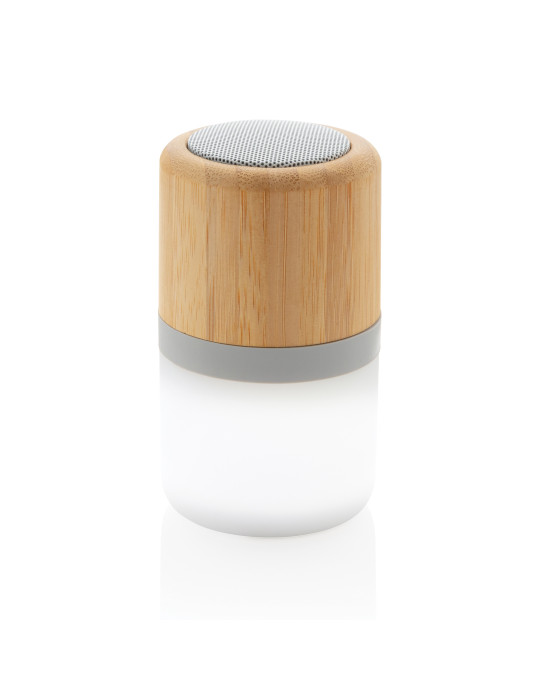 Enceinte bambou 3 W à lumière d’ambiance personnalisable