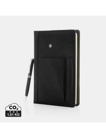 Coffret Swiss Peak carnet A5 housse et stylo personnalisable