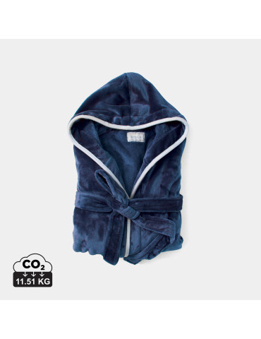 Peignoir à capuche Vinga Louis S/M en rPET GRS personnalisable