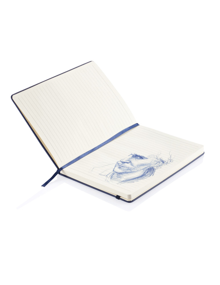 Carnet A5 rigide en PU 160 pages lignées personnalisable