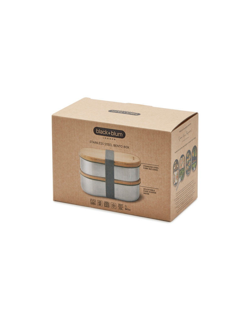 Bento double Black+Blum 1 L en acier personnalisable