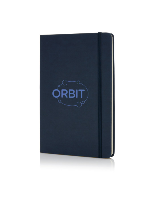 Carnet A5 rigide en PU 160 pages lignées personnalisable