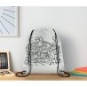 Sac à Cordon Non Tissé Personnalisé - CARRYDRAW Matières : polypropylène (PP) Couleurs : blanc cadeau entreprise pas cher