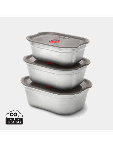 Set de 3 boîtes repas Black+Blum en acier personnalisable