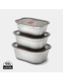 Set de 3 boîtes repas Black+Blum en acier personnalisable