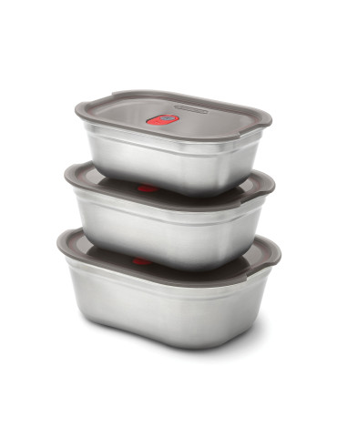 Set de 3 boîtes repas Black+Blum en acier personnalisable 2