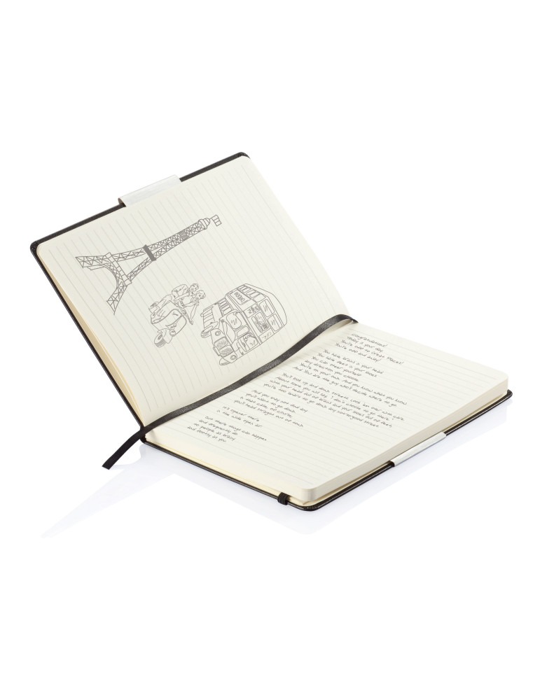Carnet A5 rigide 160 pages avec pochette personnalisable