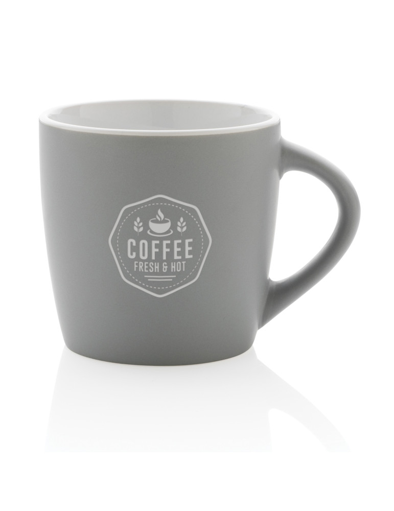 Mug céramique mat 300 ml à intérieur coloré personnalisable