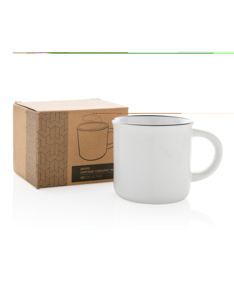 Mug vintage en céramique 280 ml personnalisable
