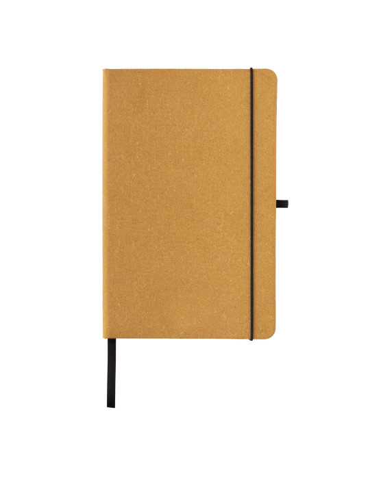 Carnet A5 rigide cuir recyclé GRS papier blanc personnalisable