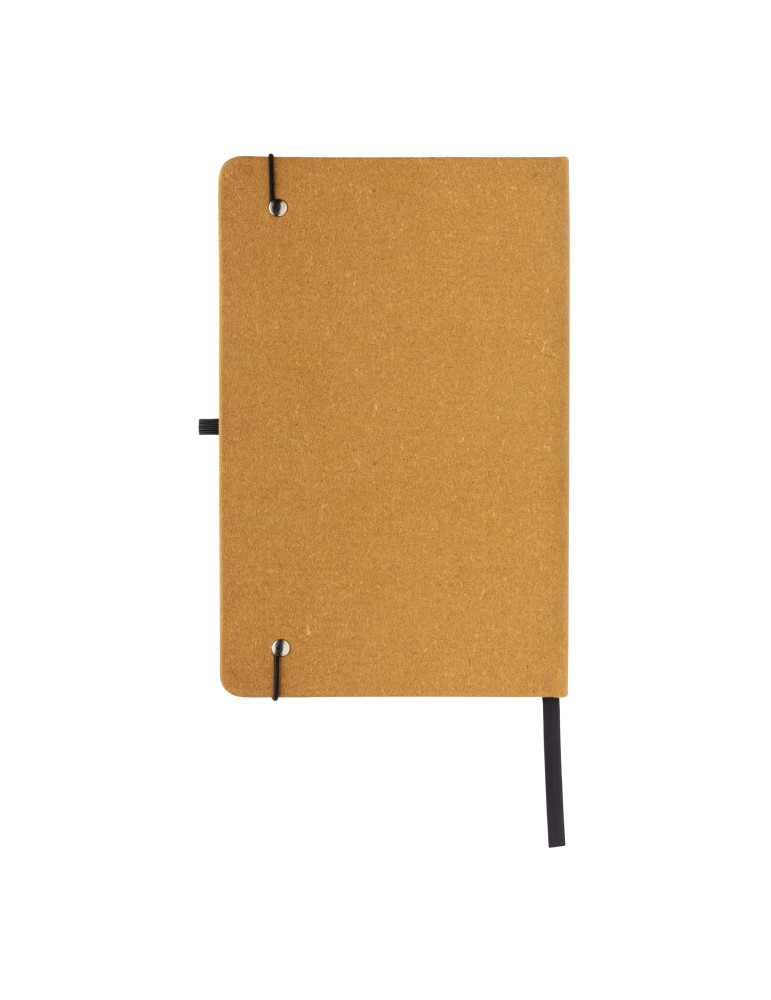 Carnet A5 rigide cuir recyclé GRS papier blanc personnalisable