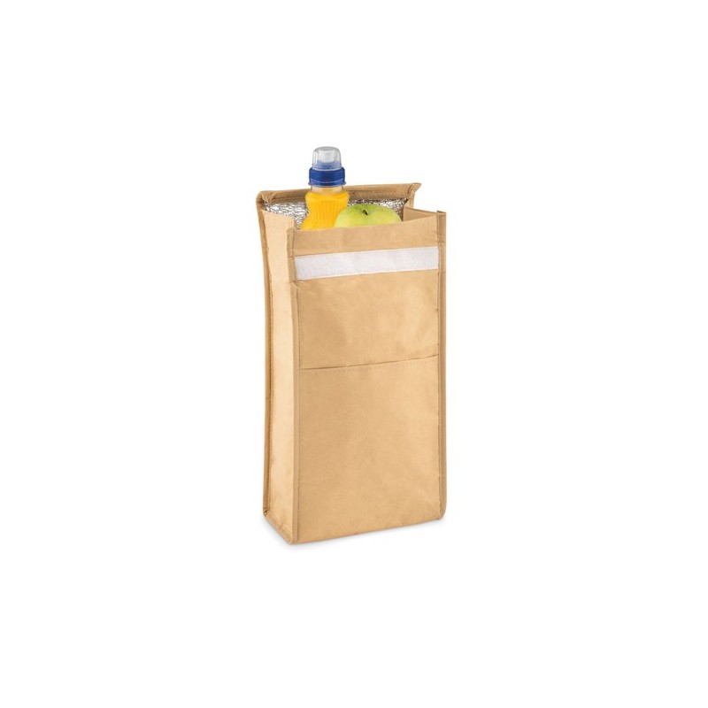 Sac à lunch isotherme en papier  3L - PAPERLUNCH Matières : aluminium Couleurs : beige cadeau entreprise pas cher