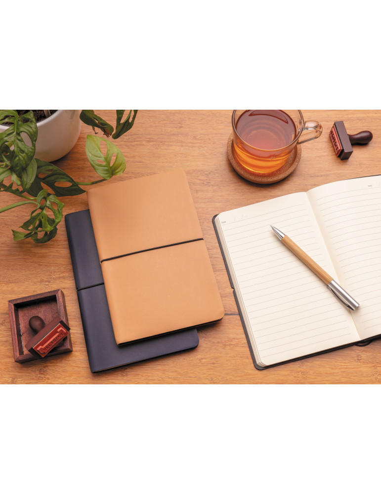 Carnet A5 souple PU 192 pages lignées personnalisable