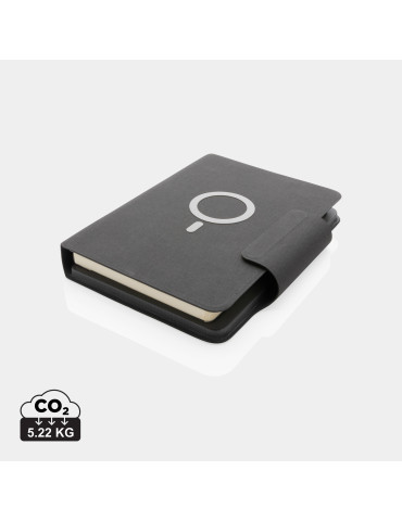 Carnet Artic A5 avec chargeur magnétique 10 W personnalisable