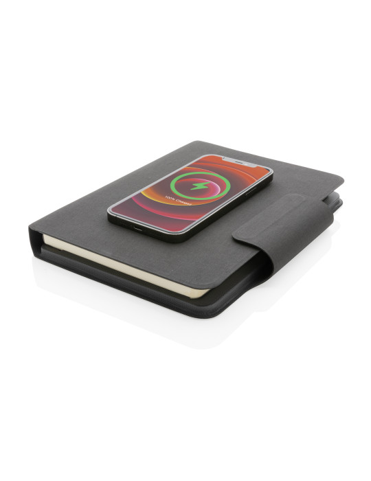 Carnet Artic A5 avec chargeur magnétique 10 W personnalisable