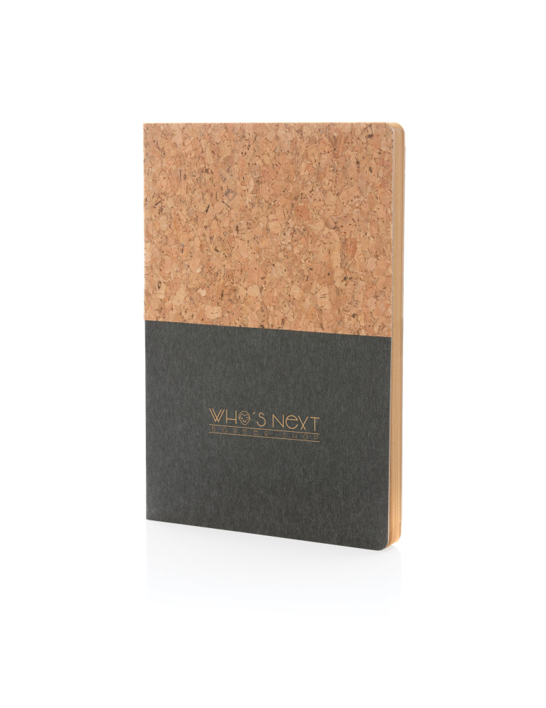 Carnet A5 rigide kraft et liège 160 pages personnalisable