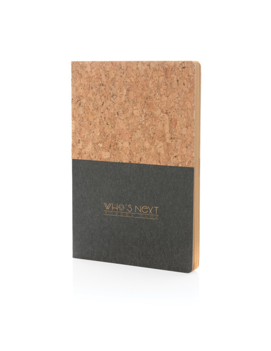 Carnet A5 rigide kraft et liège 160 pages personnalisable
