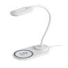 Lampe de bureau  et chargeur haute technologie SATURN Matières : ABS Couleurs : blanc cadeau entreprise pas cher
