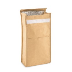 Sac à lunch isotherme en papier  3L - PAPERLUNCH Matières : aluminium Couleurs : beige impression haute définition