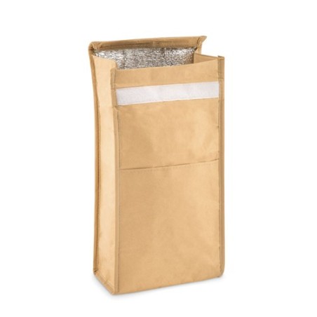 Sac à lunch isotherme en papier  3L - PAPERLUNCH Matières : aluminium Couleurs : beige impression haute définition