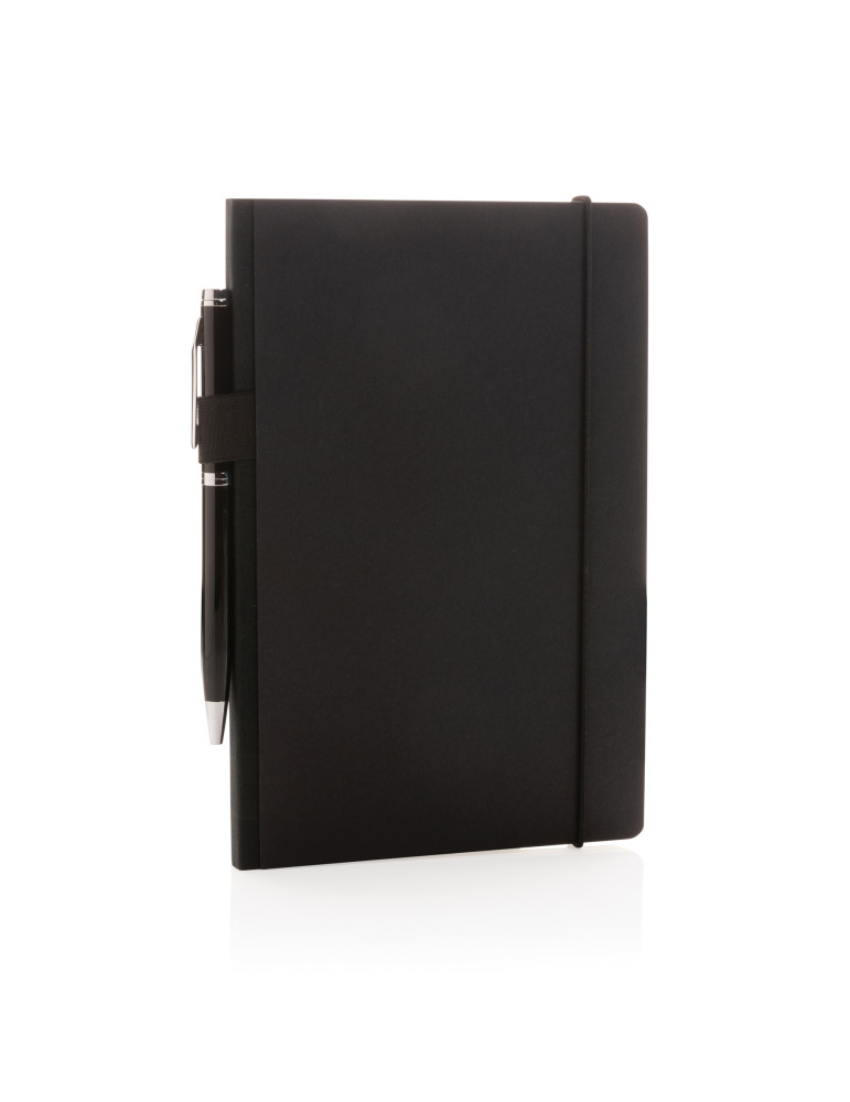 Carnet A5 rigide à pochette arrière et passant stylo personnalisable